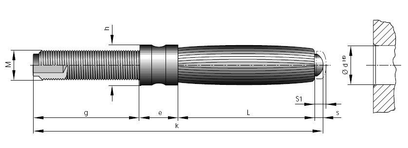 Drahtfederstift ø 6 mm Löt-Schraubanschluss