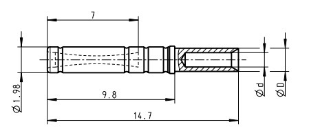 ODU - X- Buchsenkontakt ø 1.10 mm  