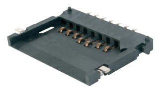 Multi Media Card Socket 7-pin, 15mü Au, sel.
