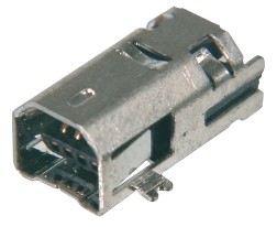 USB, Typ B-Mini, 4 pol. SMD, M-Bauform