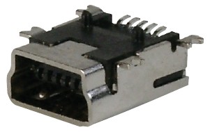 USB, Typ B-Mini, 5 pol. SMD