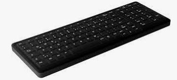 Hygiene Compact Keyboard with NumPad Sealed USB Black Layou Belgien