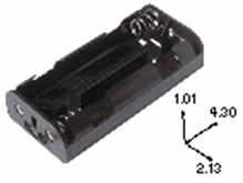 Batteriehalter für 4xC mit 9V-Snap