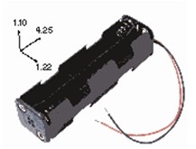 Batteriehalter für 8xAA mit Drahtanschluss