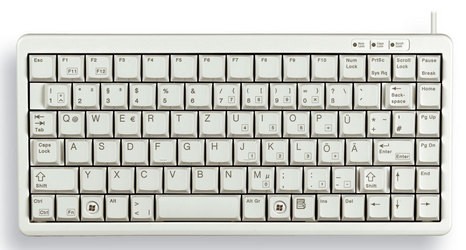 CHERRY Keyboard COMPACT USB+PS/2 hellgrau DE Layout m.WIN Keys