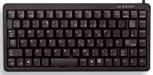 CHERRY Keyboard COMPACT USB+PS/2 schwarz DE Layout m.WIN Keys