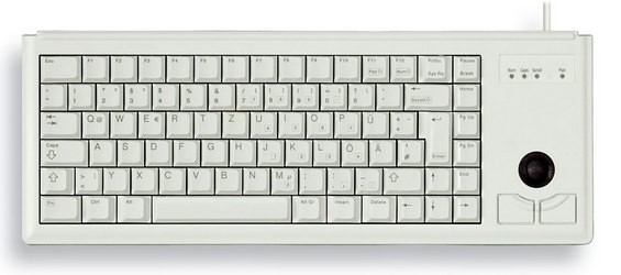 CHERRY Keyboard COMPACT TRACKBALL USB hellgrau US Layout