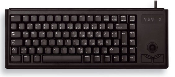 CHERRY Keyboard COMPACT TRACKBALL PS/2 schwarz DE Layout