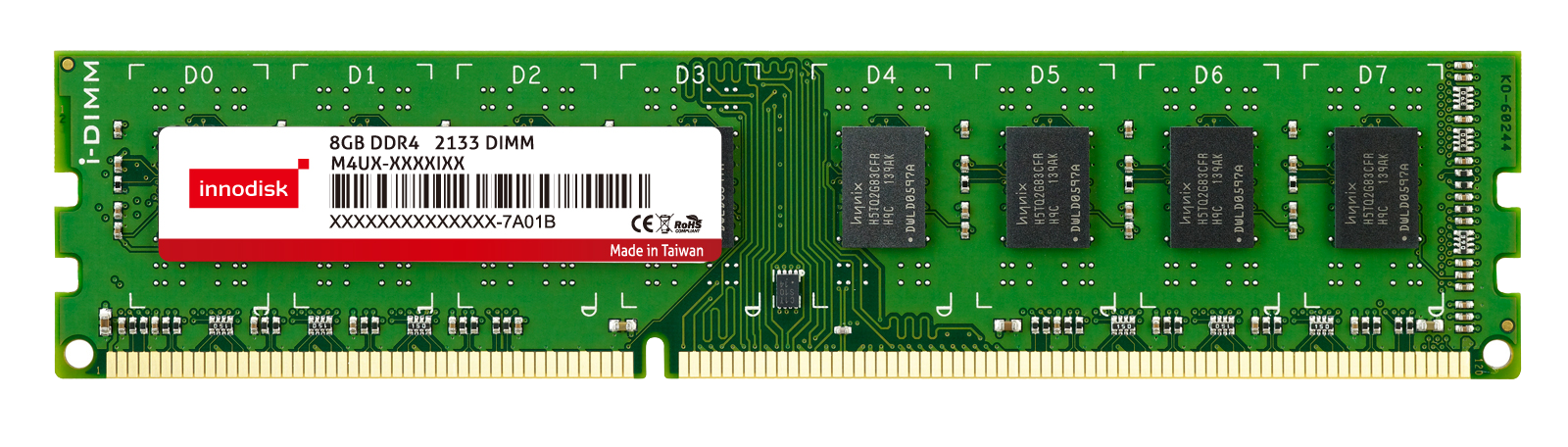 DDR4 8GB UDIMM 1Gx8 288PIN SA 2400MT/s 0..+85C