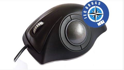 Desktop ergonomic trackball with 38mm ball and scrollwheel