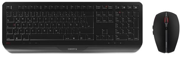 CHERRY Keyboard+Mouse JD-7000  wireless+ Funk schwarz EU Layout