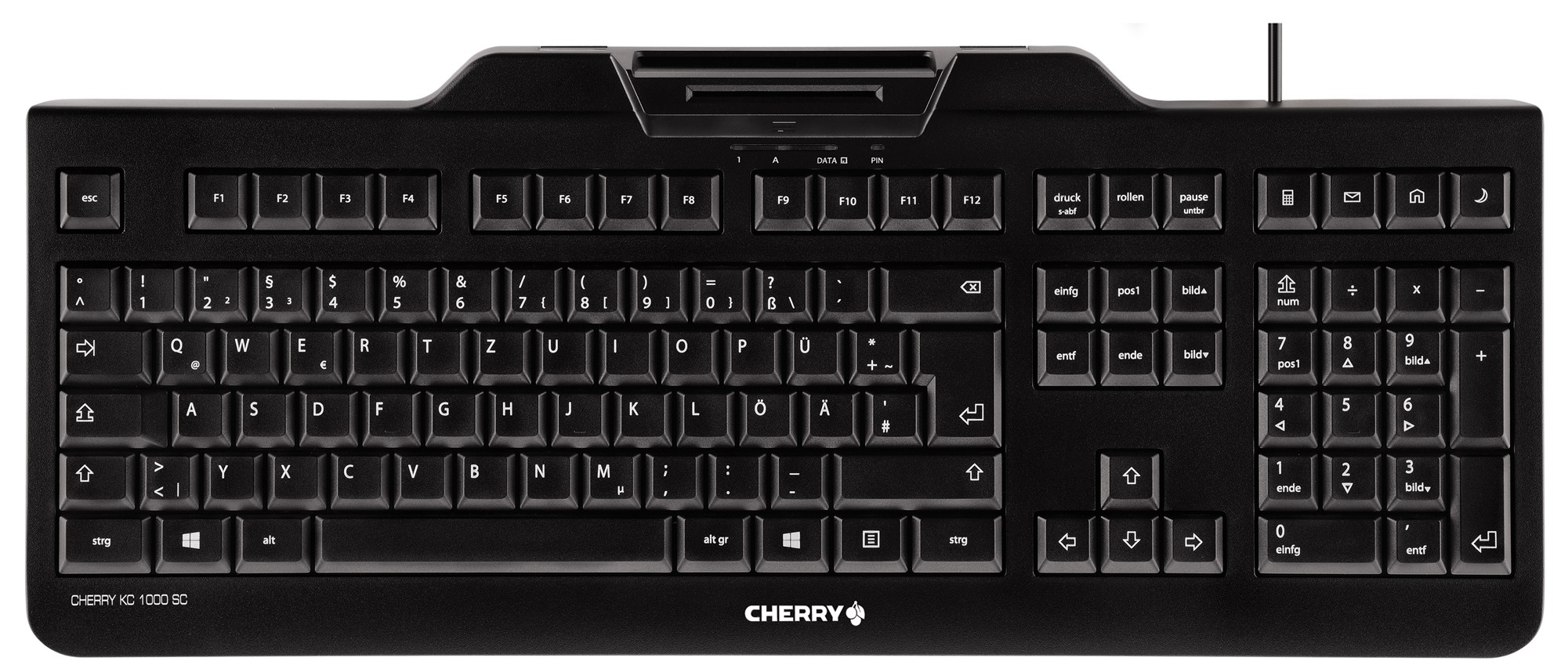 Tastatur KC 1000 SC, mit Kartenleser, USB, schwarz, CH Layout