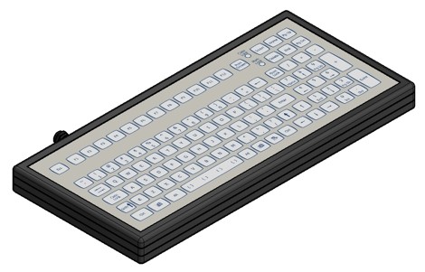 Keyboard IP67 enclosed USB German-Layout