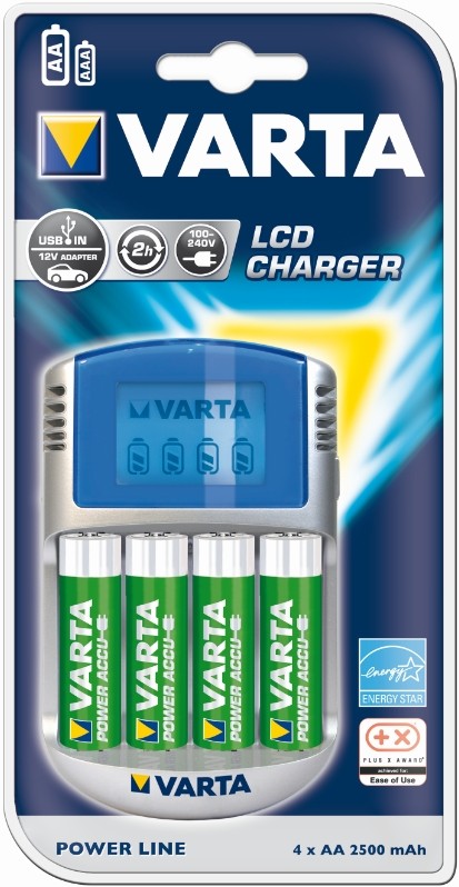 Power LCD Charger + 4xAA 2500mAh