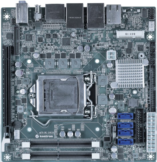 mITX ind. Motherboard 6th Gen. Intel CPU's, C236 Chipset, 2xDDR4 Sockets