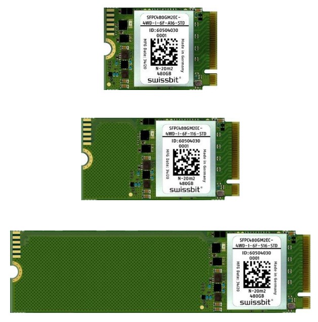M.2 PCIe SSD N-20m2 (2230) 120GB, 3D TLC, -40..+85°C
