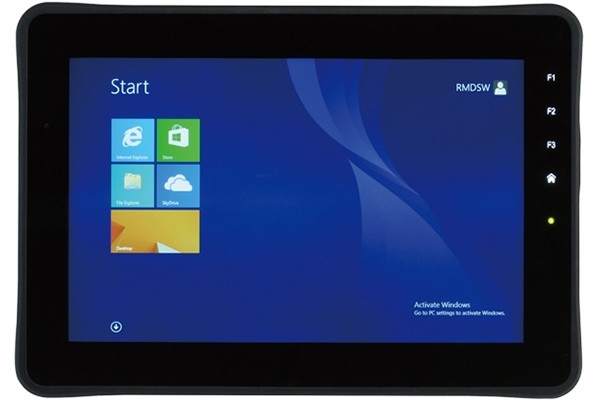 Rugget Tablet 10.1" TFT, 800 nit, Atom E3825 Dual Core 1.33 GHz, MIL-STD-810G-514.6, IP65