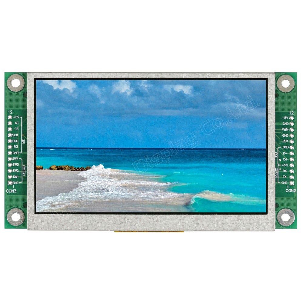 FT 4.3" Panel + HB BL+ Control Board + CTS, Wide View angle, 800 nits, Transmi, Resolution 480x272
