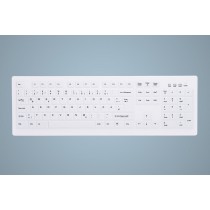 Wireless Hygiene Desktop Keyboard Fully Sealed Watertight USB White CH-Layout