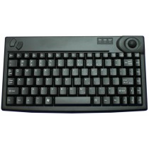 86 Key Size Minimized Trackball Keyboard, PS/2, black, Spanish layout