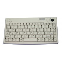 86 Key Size Minimized Trackball Keyboard, USB, light grey, French layout