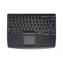 Wireless RF Flat Centric Touchpad Keyboard, USB, Black, German layout