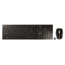CHERRY Keyboard+Mouse DW 9100 SLIM wireless+Bluetooth schwarz-bronce CH Layout USB-C