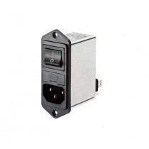 IEC Switch & 1 Fuse 250VAC, 1A, Flange Left/Right