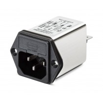 IEC with 1 Fuse Holder 250VAC, 1A, Snap-in