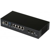 Desktop Network Appliance 6 LAN PoDesktop.N3350,4xGbE,2xSFP,2xBP,2xMini-card,1xCF,1xSATA