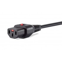 IEC cable with locking C13-US Plug, 6ft