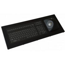 Keyboard with Ergo-Trackball 50mm IP67 panel-mount USB German-Layout