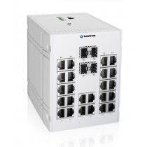 Industrial 28-port managed Ethernet switch-40 °C to 75 °C of operating temp., dual DC power input