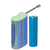 Lithium-Batterie 18650 2P Pack 3,7V/4Ah mit Kablage