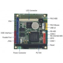 PC/104, Vortex86DX 600Mhz, 128MB DDR2, -20°C ~ +70°C