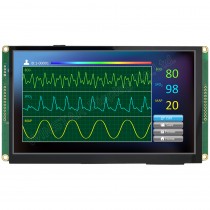 TFT 7" Panel + Control Board (RS232), PCAP, 460 nits, Transmi, Resolution 800x480
