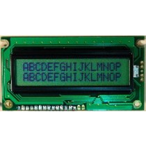 LCD 16x2, Y/G  LED, STN Transfl 6:00 WT, EU