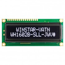 VATN LCD 16x2 Character Display, 66x16mm, white LED, VA neg, Tans, W.T. 12:00 JP/EU