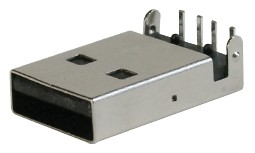 USB, Typ A, SMD, Side-Entry, Ultraflach