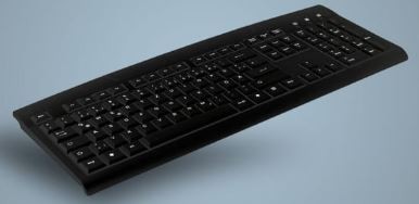 Hygiene Compact Ultraflat Keyboard with NumPad Sealed Watertight USB black Layou Belgien