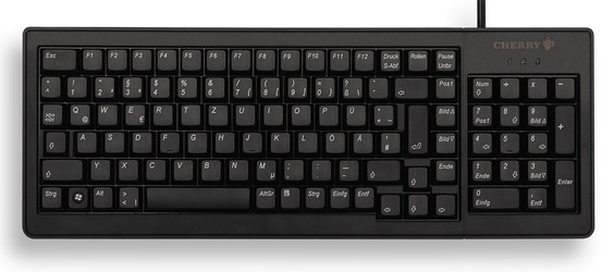CHERRY Keyboard XS COMPLETE USB+PS/2 NumBlock schwarz DE Layout