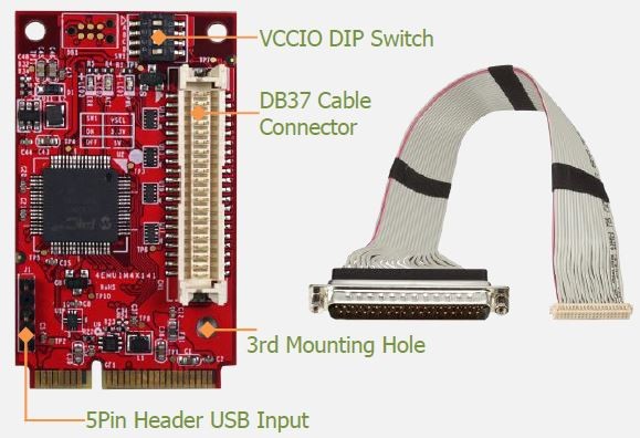 USB to 32bit Digital mPCIe I/O Module   -40°~85°