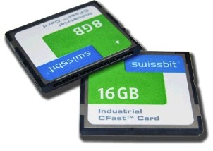 Industrial CFast Card, F-66, 120 GB, PSLC Flash, -40°C to +85°C
