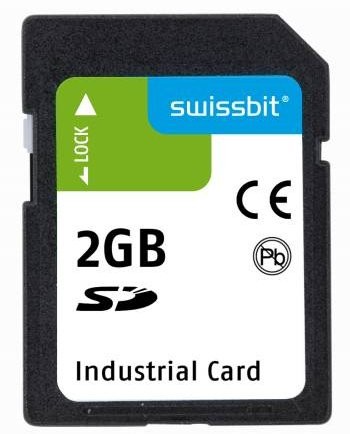 Industrial SD Card, S-600, 2 GB, SLC Flash, -40°C to +85°C