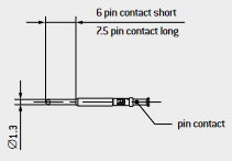 MAC Stiftkontakt ø 1.30 mm Au, lang, 0.14-0.38mm2