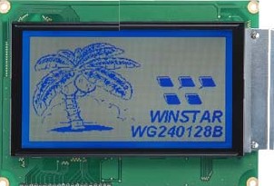 LCD 240x128, White LED, FSTN nBl, Tansfl, WT, 6:00 T comp.