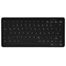 Hygiene Mini Notebook Style Keyboard Sealed USB, black, German layout