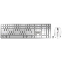 CHERRY Keyboard+Mouse DW 9000 SLIM wireless+Bluetooth silber/weiss DE Layout