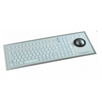 Keyboard with Trackball 50mm IP67 Panel Mount with Bezel USB German-Layout