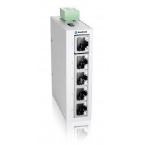 Industrial 5-port Unmanaged Ethernet Switch,-40 °C to 75 °C of operating temperature, Dual DC power 